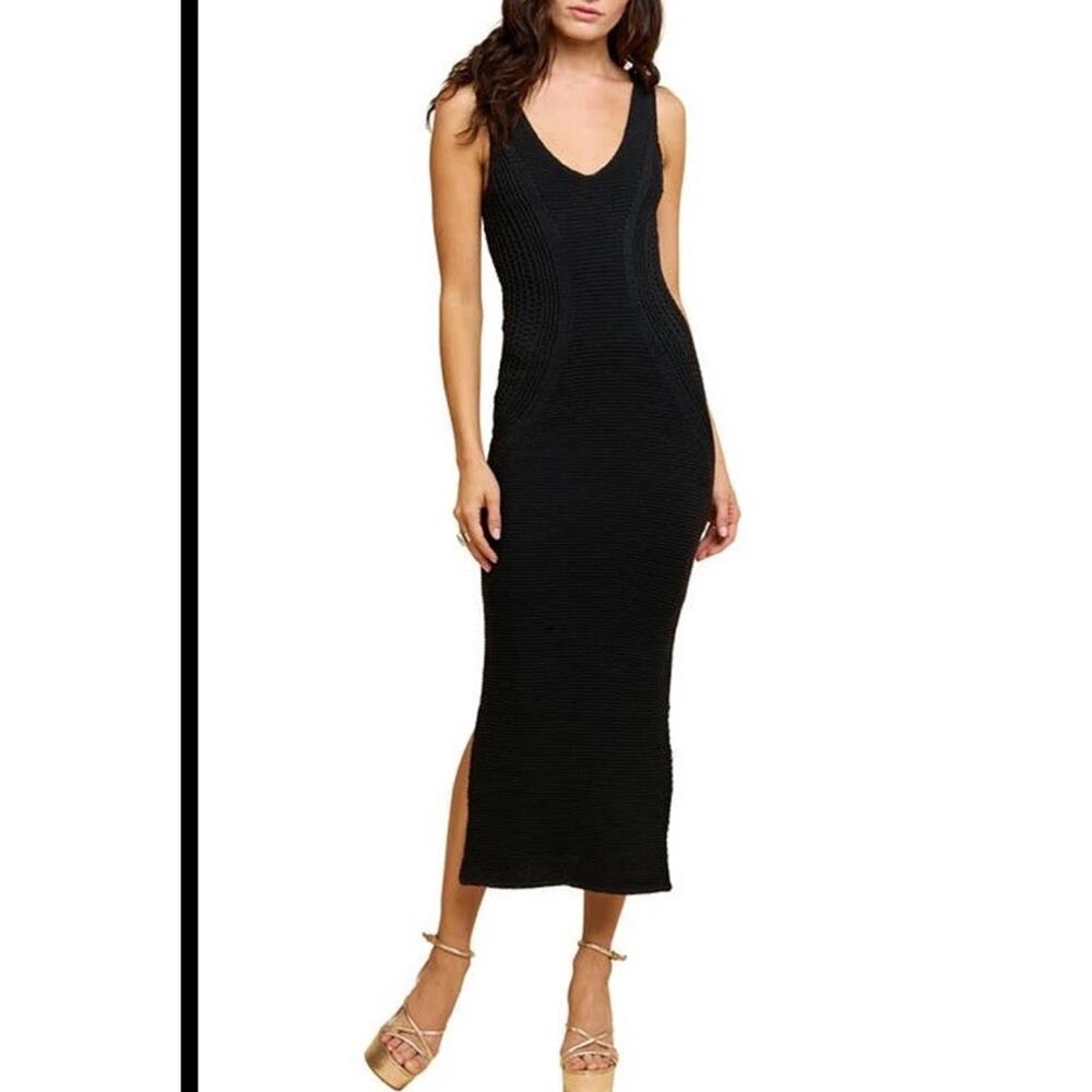 Ciebon Lilly Sleeveless Midi Sweater Dress W/Slip Crochet Swim Coverup S NWT